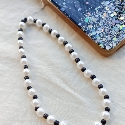 Phone Strap - Correa Para Celular Perlas Y Mostacillas