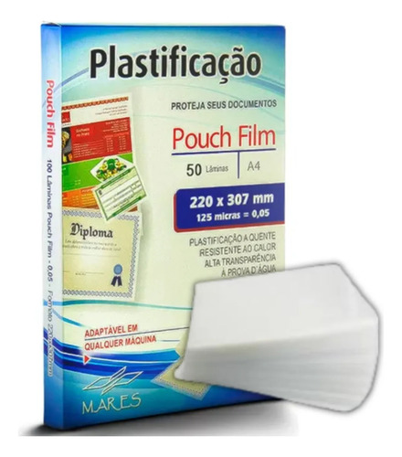 Protedor De Documentos Plastificação Pouch Filme 220x307