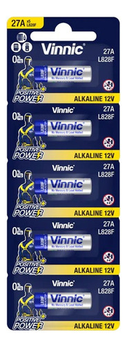 Pack 50 Pilas A27 Vinnic 12v Alcalina Alarma Control Porton