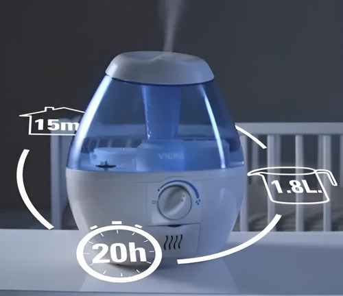 Vick Humidificador Mini Vapor + Repuesto Tabletas Mentol Blanco
