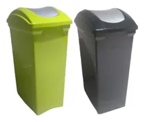 Comprar Set X2 Cestos Tacho De Residuos Reciclaje Tapa Vaiven 40 Lts