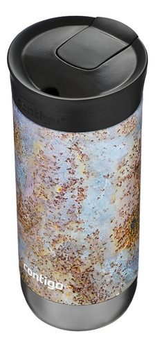 Vaso Térmico Contigo Huron Couture 473 Ml. Marmolado Dorado Y Blanco