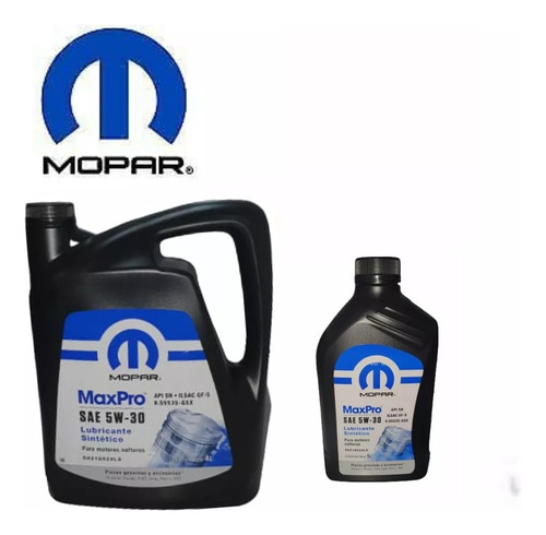 Aceite Nafta Mopar Max 5w30 5 Litro Mopar Fiat 1.8 Jeep