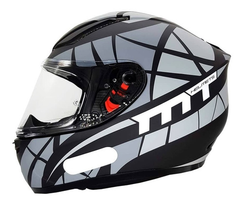 Capacete Esportivo Mt Revenge Speeding Preto Cinza Bicompost