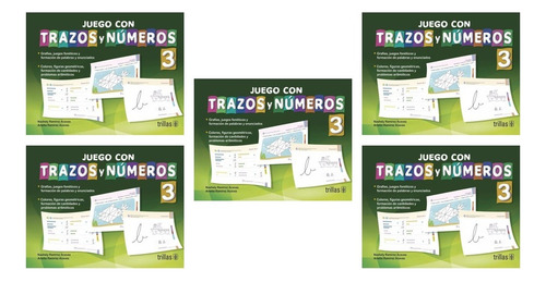 Pack 5 Piezas Juego Con Trazos Y Números 3 Trillas
