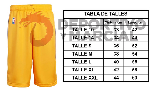 Imagen 3 de 8 de Short Pantalon Basquet Nba Angeles Lakers Adulto Lic Oficial