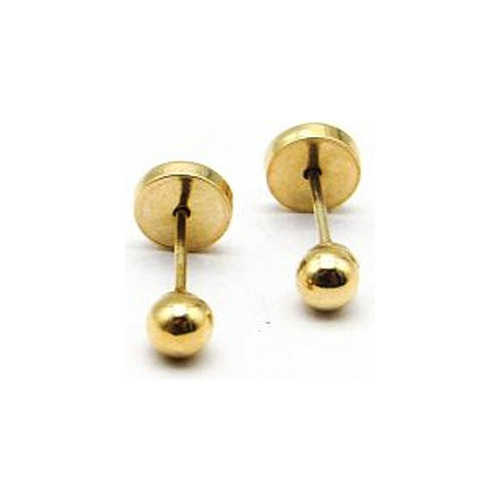 Aros Abridores Bebe Lili Oro 20k Bolita 4mm Li-204