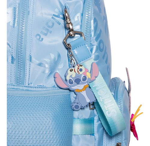 Mochila Stitch Primaria Backpack 185629 Color Azul Diseño De La Tela Liso