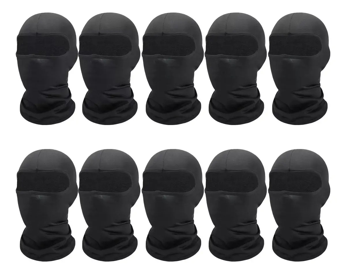 Pasamontaña Negro Anti-UV Secado Rápido Wohingo Para Ciclismo x10 Pack