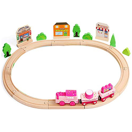 Conjunto De Tren De Madera Conjunto De Tren De Ciudad D...