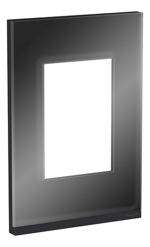 Placa De 3 Módulos De Cristal Color Negro Schneider