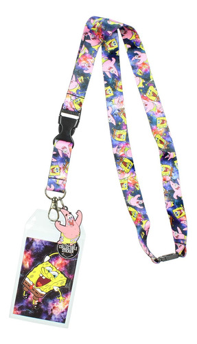 Lanyard De Bob Esponja Soporte De Insignia Desmontable,...