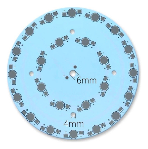 Disipador Calor Aluminio Para 24 Led 118mm