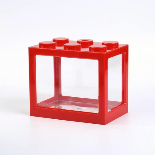 Kit de aquário completo Beta Mini Fish Tank com luz vermelha