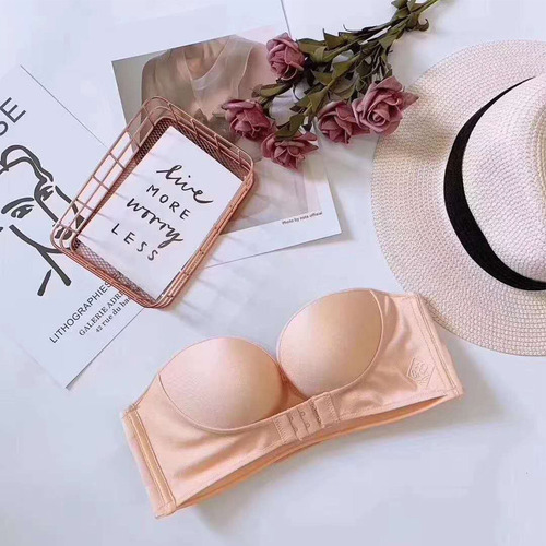 Brasier Invisible Push Up Strapless Bracier De Mujer Bra