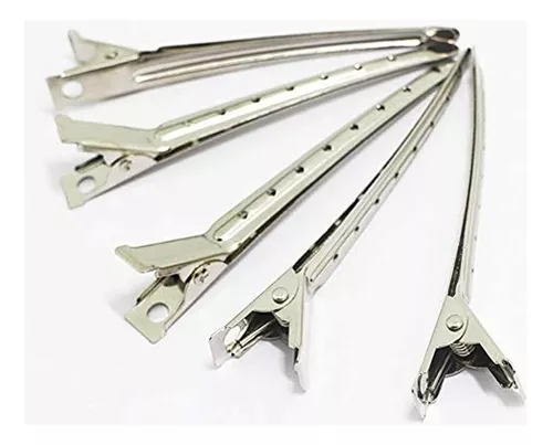 Pinzas Metalicas Separadoras de Pelo para Barberias