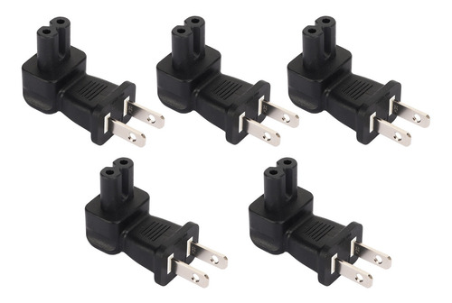Adaptador De Corriente Alterna De Ángulo Recto Us De 2 Clavi