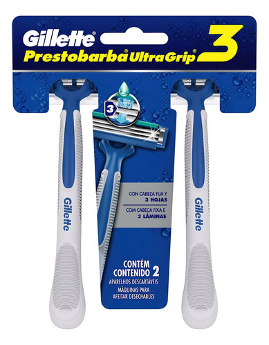 Rastrillo Desechable Prestobarba Ug3, 2 Unidades