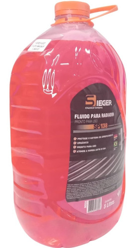 Fluido Radiador Liquido Sieger Pronto Uso 5 Litros