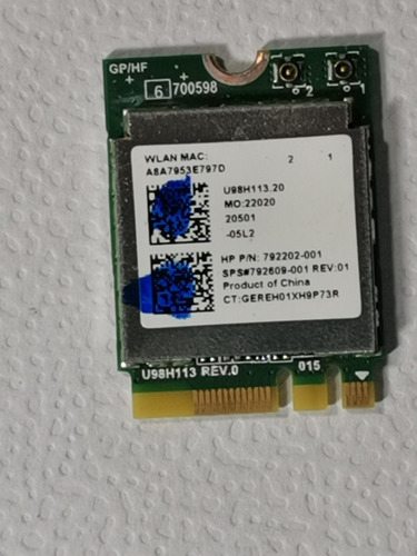 Inalambrica 792202-001 Wlan (Usado)