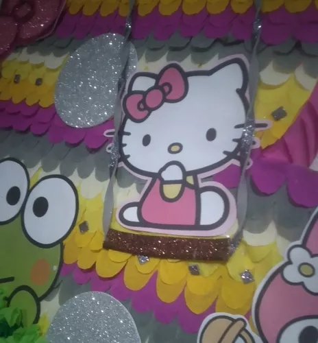 Piñata De Cumpleaños Y Fiestas Hello Kitty Numero 1 Rosa