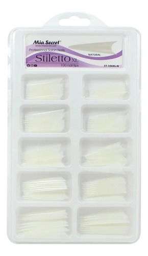 Extra Largo Tip Stilleto 100 Pcs Natural