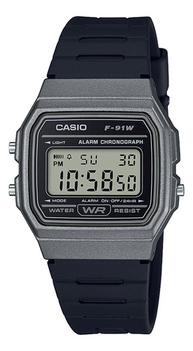 Reloj Casio F-91wm-1b Resina Juvenil Gris