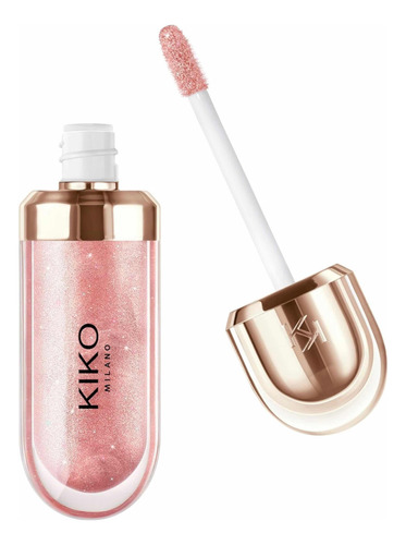 Brillo de labios Hydra 3d Kiko Milano Color 43 Timeless Rose Brillant Finish Color Rosa Claro