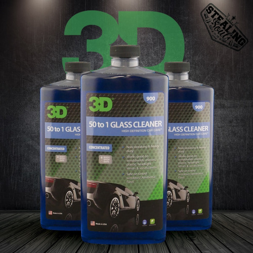 3d Detailing | 50 To 1 Glass Cleaner | Limpia Vidrio | 473ml
