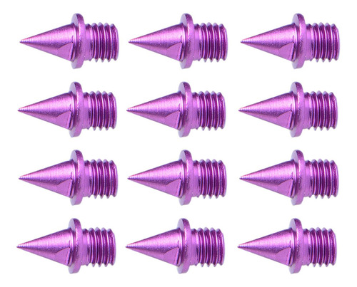 12 Piezas De Clavos Para Correr En Pista Y Violeta