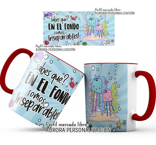 Mug  Oreja Interior Rojo Amor San Valentin Regalo Pareja 13