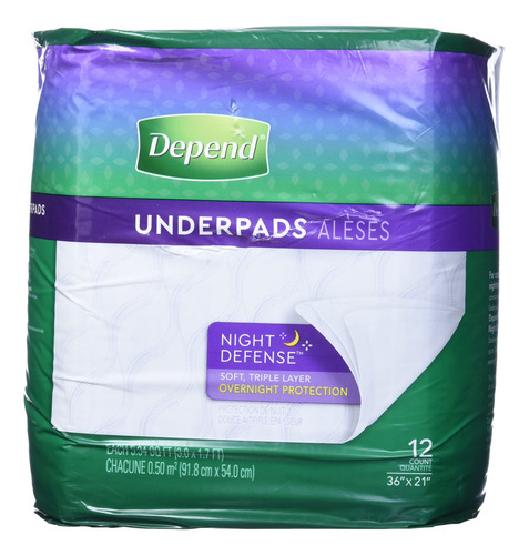 Depend - Protectores De Cama Para Incontinencia Desechables,