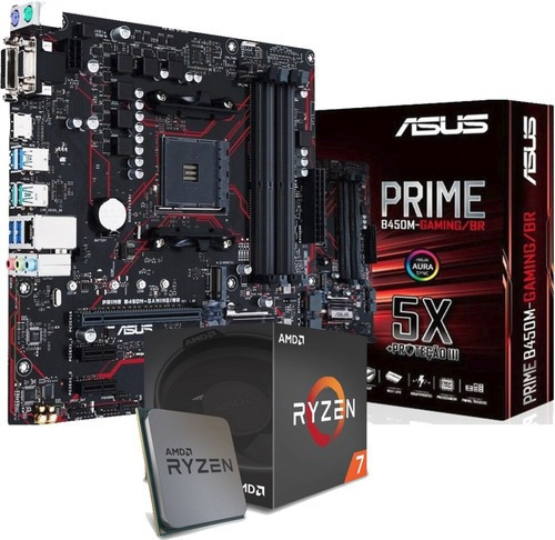 Kit Processador Amd Ryzen 7 2700 Placa B450m Atualizada