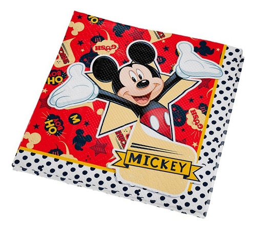 Guardanapo Papel Festa Mickey Mouse 25 X 25cm 16 Un