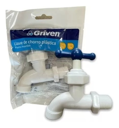 Pack De 2 Llaves De Chorro Plastica De 1/2 Griven