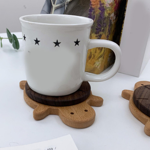 Posavasos De Madera Con Forma De Tortuga, Ideal Para