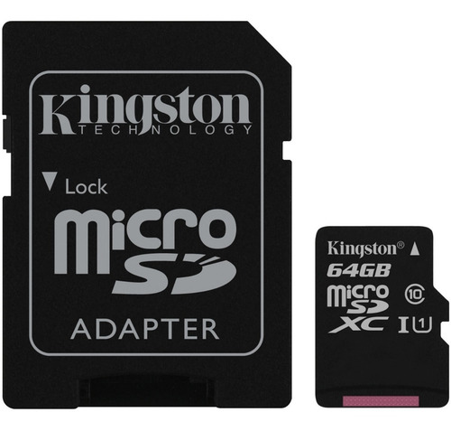 Tarjeta de memoria Kingston SDC10G2 con adaptador SD 64GB