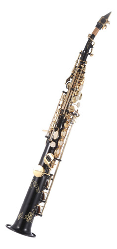 Saxofón Soprano Recto De Latón Bb B, Viento De Madera Plano