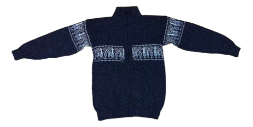 Campera Sweater Pullover Lana Alpaca Franja Talle L (large)