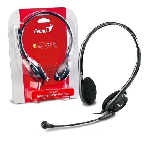 Auriculares gamer Genius HS-200C negro