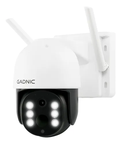 Cámara De Seguridad Gadnic Cmsol42 Con Resolución 3MP Color Blanco Visión Nocturna Con Panel Solar