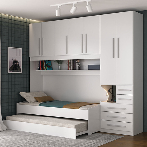 Dormitório De Solt Transversal Sem Cama 1326s Direito Branco