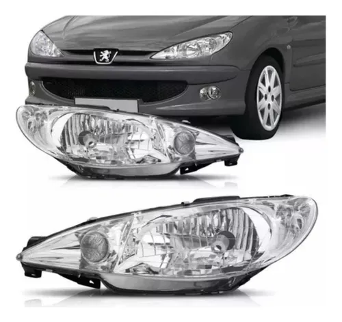 comprar Par Farol Peugeot 206 Sw 99 2006 2007 2008 2009 Foco Simples
