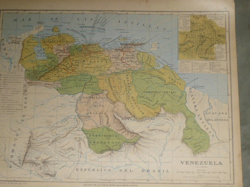 Mapa Antiguo De Venezuela