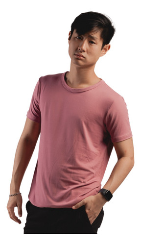 Camiseta Slim Masculina Com Elastano Básica Queima De Estoqu
