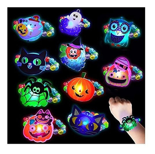 Coluans Halloween Pulseras Led 10 Pack Halloween Mz4zk