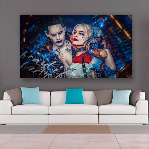 Cuadro Harley Quinn & The Joker Poster Bastidor Canvas 50x70