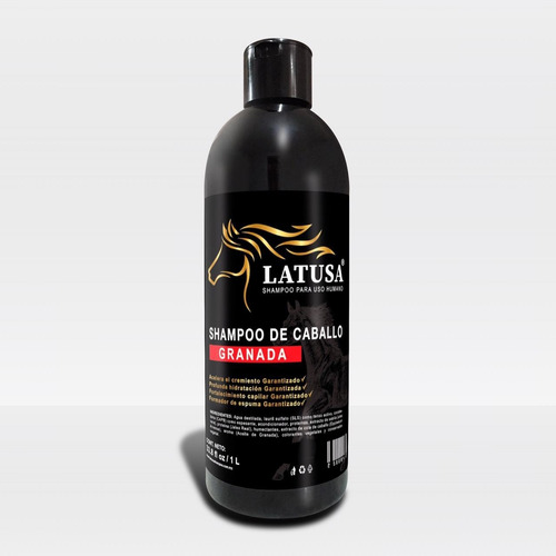 Shampoo Latusa 1 Litro Crecimiento Y Suavidad Acelerada