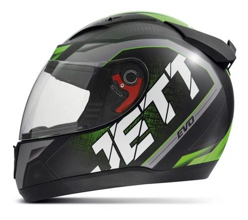 Capacete Pro Tork Fechado Jett Evo Tamanho 56 Verde