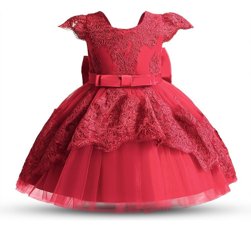 Vestido De Encaje Para Bautizo Para Bebé Niña, Tutú, Fiesta,